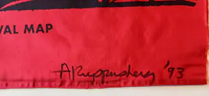 Allen Ruppersberg - Zeefdruk op linnen: Survival map - 1993 kopen? Bied vanaf 199!