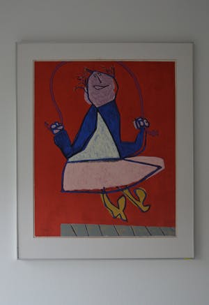 Jan Roede - Touwtje Springen - ingelijst - HC 3/5 kopen? Bied vanaf 150!