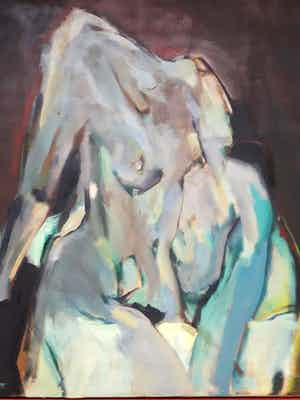 Corrie van Heyst - Naakte vrouwelijke torso. (104 x 94) verkocht voor € 150!
