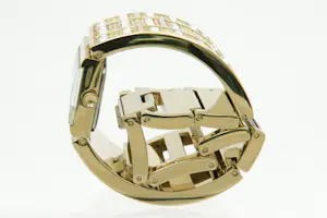 1072- Bling Bling!  Donna Karen NY 4661 dameshorloge in originele box + factuur kopen? Bied vanaf 85!