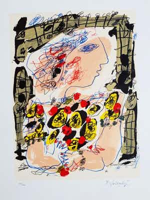 Kees Salentijn - Kleurenzeefdruk VESTIDOS II Handgesigneerd. verkocht voor € 69!