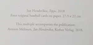 Jan Henderikse - Multiple ("Topps") - 2018 - Unieke Collage van honkbalplaatjes (inclusief boek) kopen? Bied vanaf 85!