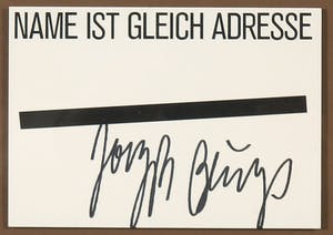 AcheterJoseph Beuys - Gesigneerde postkaart - Name ist gleich Adresse? Enchérissez de 1!