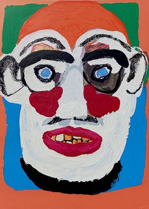 Karel Appel - Face, gemengde druktechniek met reliëf kopen? Bied vanaf 1150!