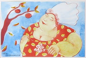 Ada Breedveld - Litho, Herfst - Ingelijst kopen? Bied vanaf 35!