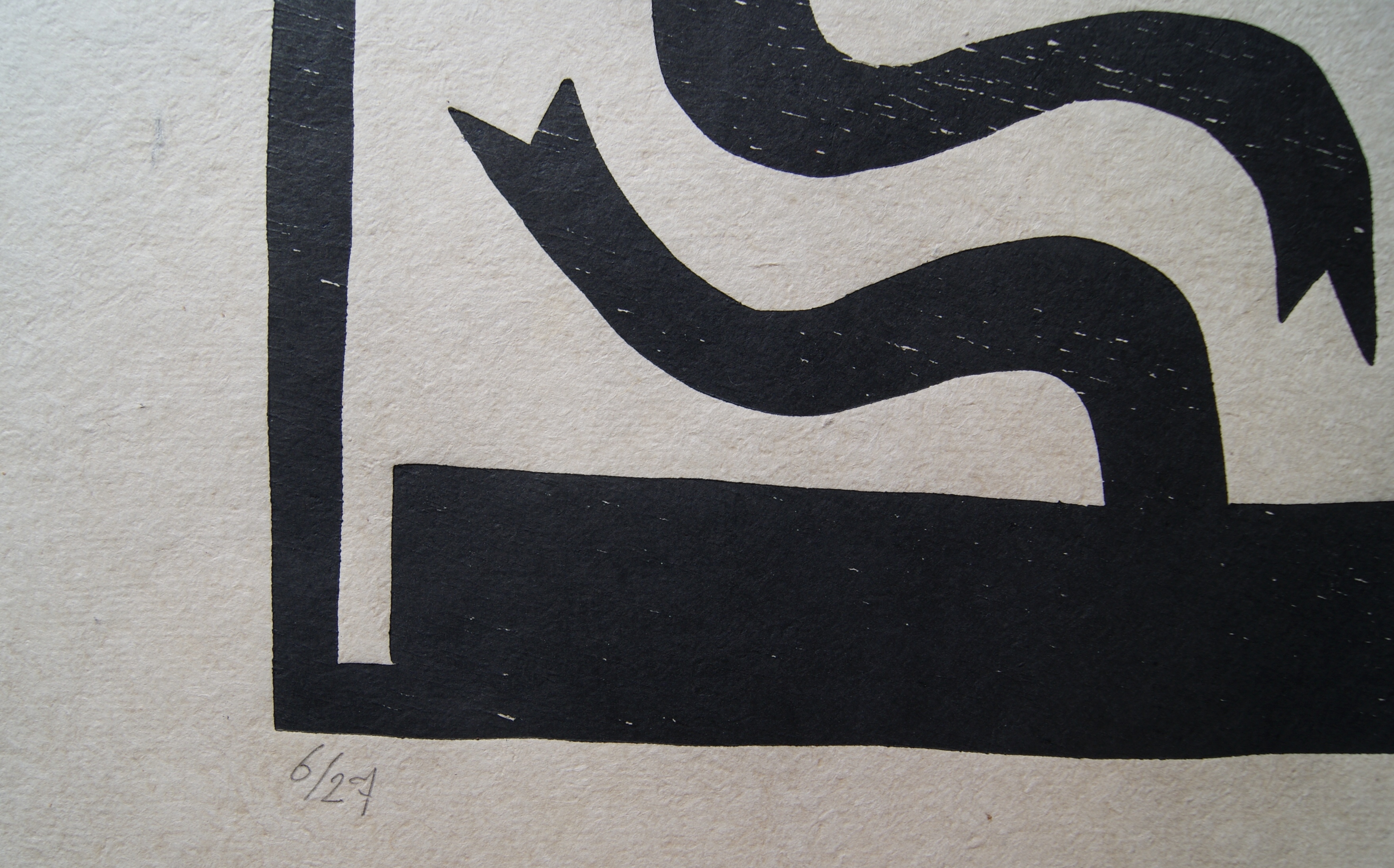 Klaas Gubbels - houtdruk 'Naar elkaar' - 2013 kopen? Bied vanaf 325!