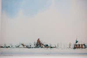 Ciano Siewert - Litho - Oer Hollands Landschap verkocht voor € 50!