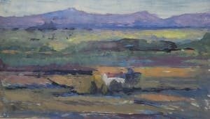 Jan Visser - gouache op papier - landschap met boerderij kopen? Bied vanaf 70!