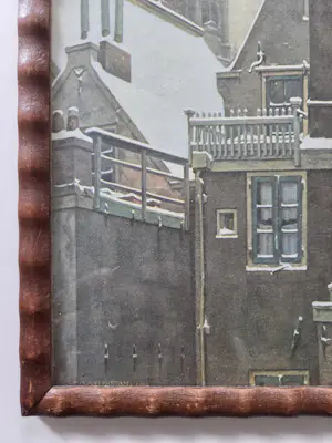Hendrikus IJkelenstam - Stadsgezicht. Daken. 1934. kopen? Bied vanaf 20!