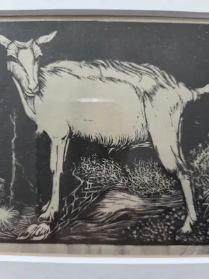 Jan Mankes - Geit. Ingelijst. kopen? Bied vanaf 20!