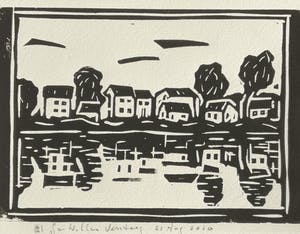 Jan Willem Versteeg - L’Oise a Cergy ( houtsnede) kopen? Bied vanaf 1!