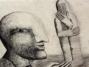 Horst Antes - Ets zwart wit verkocht voor € 150!