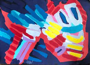 Karel Appel - Zeefdruk 61/175 verkocht voor € 125!