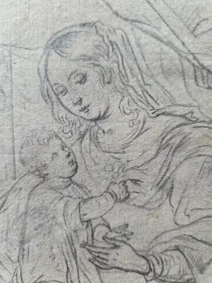 Matthijs Maris - Toegeschreven aan. Moeder en kind. kopen? Bied vanaf 99!