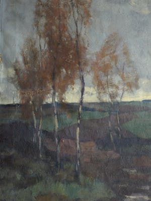 Willem Frederik Noordijk - Olieverf op doek, Landschap bij Eemnes – gesigneerd – ca 1925 kopen? Bied vanaf 1!