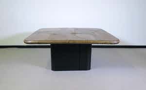 Marcus Kingma - Bijzondere mozaïeken salontafel van natuursteen en brons (Heel erg zwaar!) verkocht voor € 1!