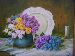 Niet of onleesbaar gesigneerd - Stilleven met asters. kopen? Bied vanaf 1!