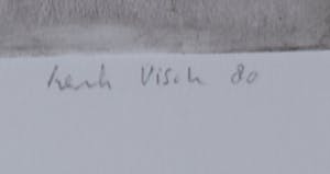 Henk Visch - Handgekleurde ets, In eigen zichtbaarheid verborgen kopen? Bied vanaf 1!