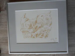 Paula Thies - Pentekening, een fruitmand. kopen? Bied vanaf 20!