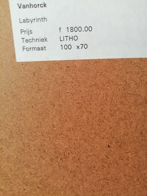 Hans Vanhorck - prachtig abstract werk getiteld "labyrint" kopen? Bied vanaf 85!