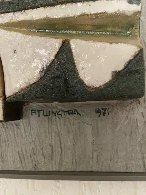 Frans Tuinstra - Abstract keramisch wand reliëf kopen? Bied vanaf 85!