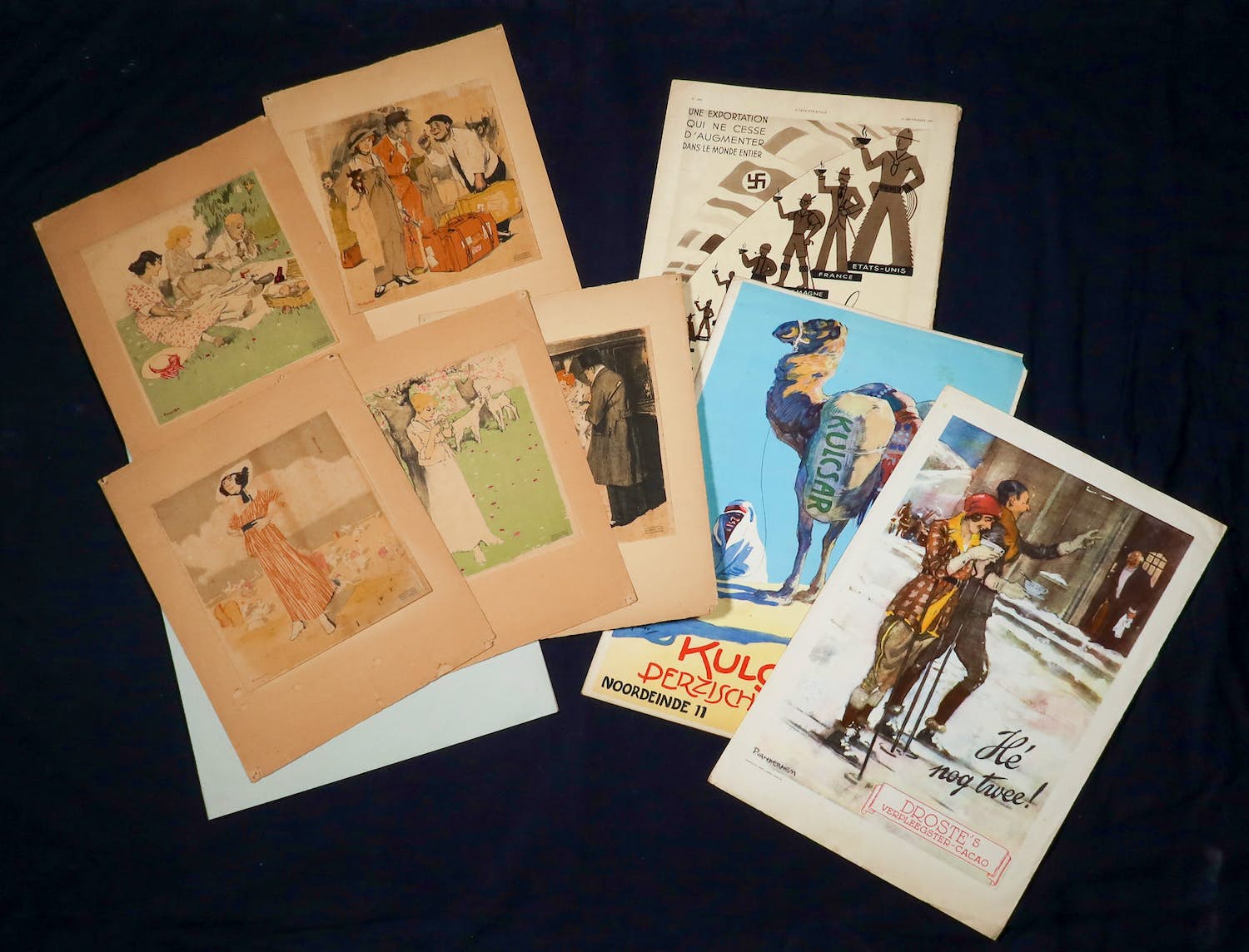 Piet van der Hem - en andere! - Lot van 8 prenten verkocht voor € 50!