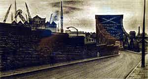 Eduard van Zanden - Wapping, London, 2/3, 1962 - Lithografie op papier - BKR Rotterdam verkocht voor € 35!