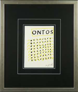 A.R. Penck - Zeldzame, handgesigneerde litho, Ontos - Ingelijst verkocht voor € 1!