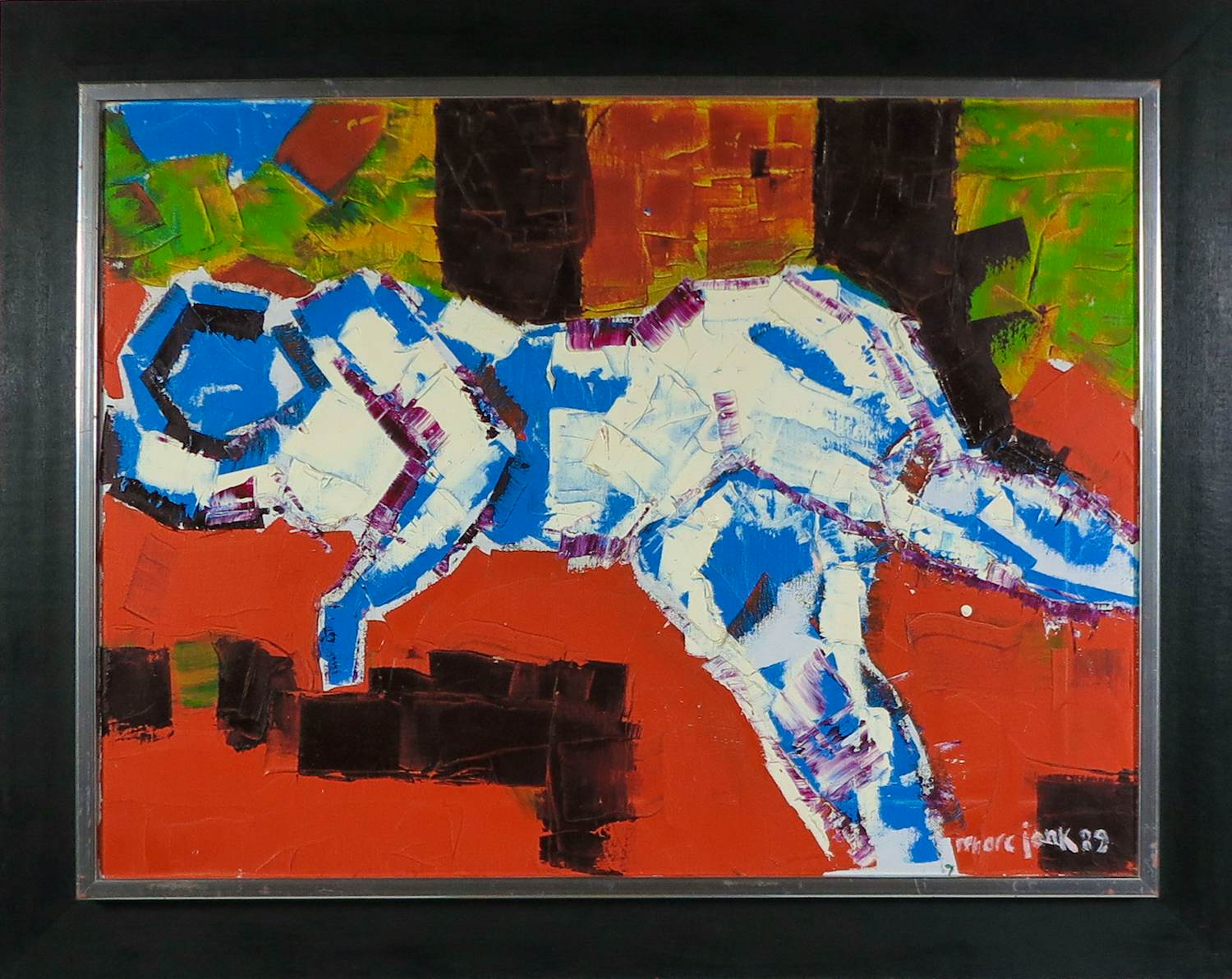 Marc Jonk - Arcyl op doek, Liggend naakt (nr. 26 ) - Ingelijst kopen? Bied vanaf 200!