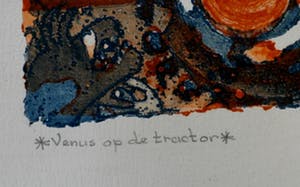 Rob Clous - Rob Clous - grote ets/aquatint: Venus op de tractor - 1966 - oplage: 10 stuks kopen? Bied vanaf 40!