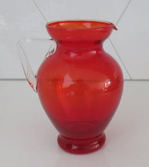 Empoli Glas - Sixties rode glazen kan kopen? Bied vanaf 10!