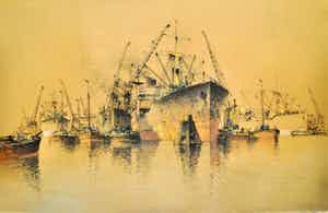 Marius de Jongere - Havengezicht verkocht voor € 400!