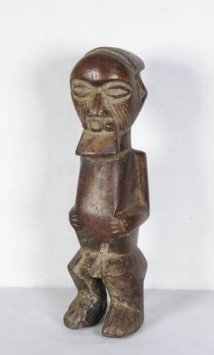 Teke - Houten mannelijk voorouderbeeld met baard kopen? Bied vanaf 1!