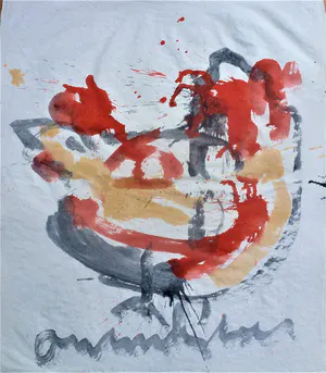 Anton Heyboer - De oervogel .Mooie krachtige sierlijke kleurige schildering . kopen? Bied vanaf 250!