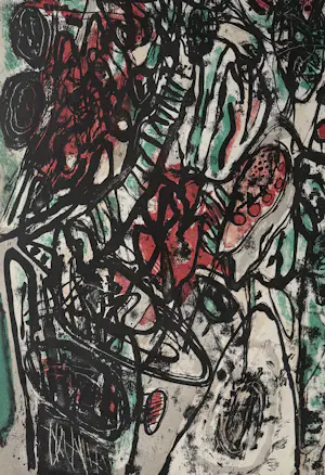 Corneille - handgesigneerde kleurenlitho | 'Le désert fleuri' | 1963 (INGELIJST) kopen? Bied vanaf 600!