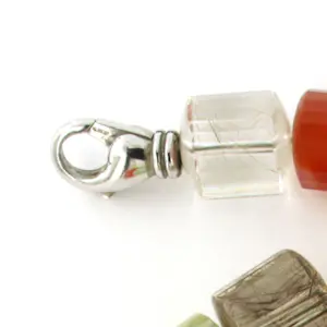 kralen collier van carneool, amethist, bergkristal, citrien en rutiel kwarts kopen? Bied vanaf 80!