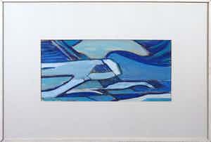 Paul Overhaus - Gouache op papier, Branding - Ingelijst verkocht voor € 50!