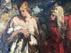 Rob Graafland - Religieuze scene. verkocht voor € 300!