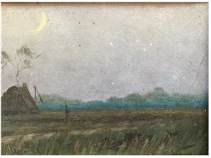 Franz De Vadder - Landschap bij maanlicht kopen? Bied vanaf 39!