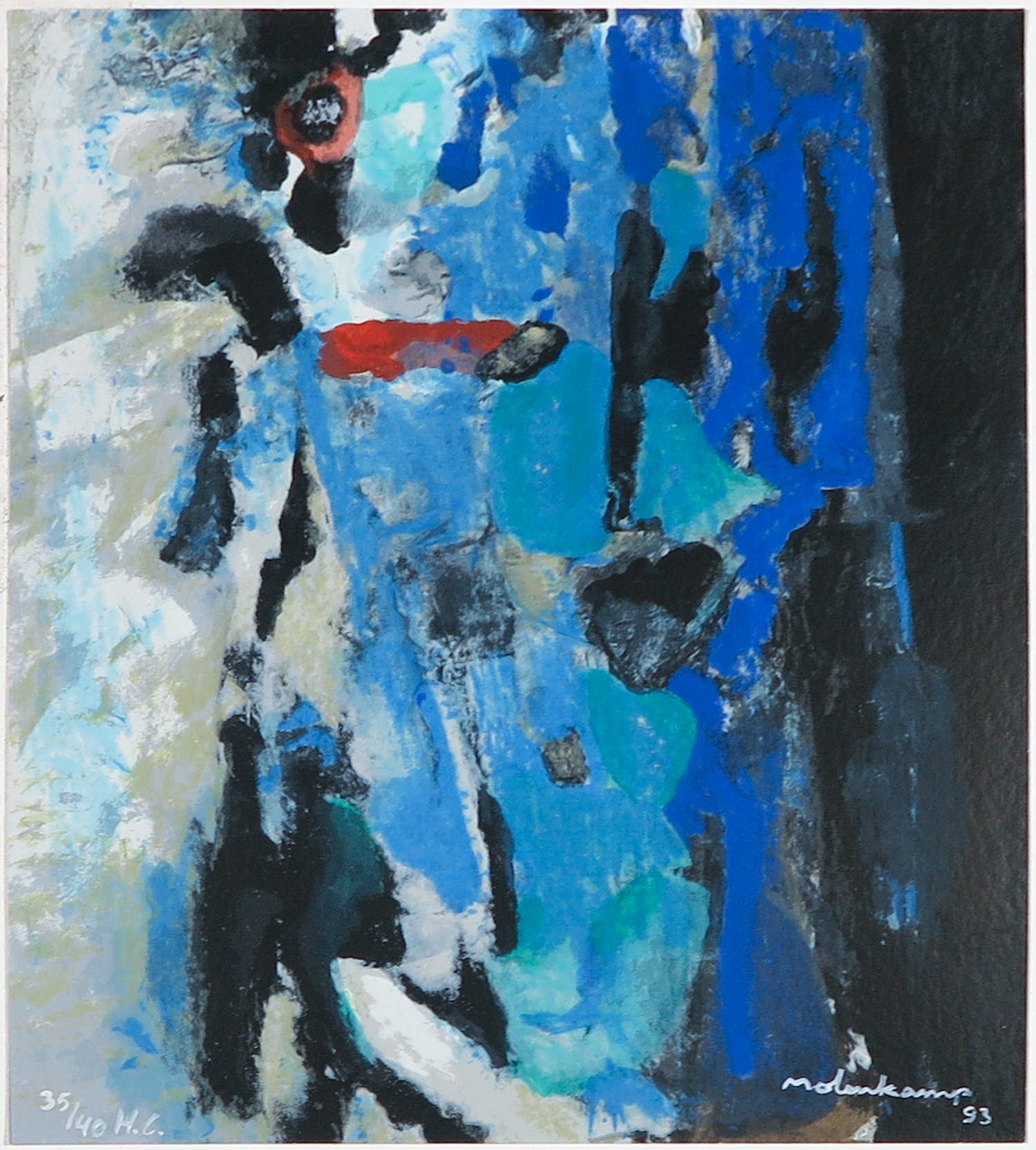 Nico Molenkamp - Zeefdruk, Abstracte compositie kopen? Bied vanaf 1!