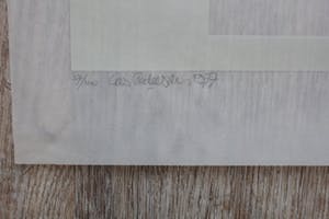 Cees Andriessen - Zeefdruk op transparant papier: "lijn en vlak" - 1977 kopen? Bied vanaf 45!