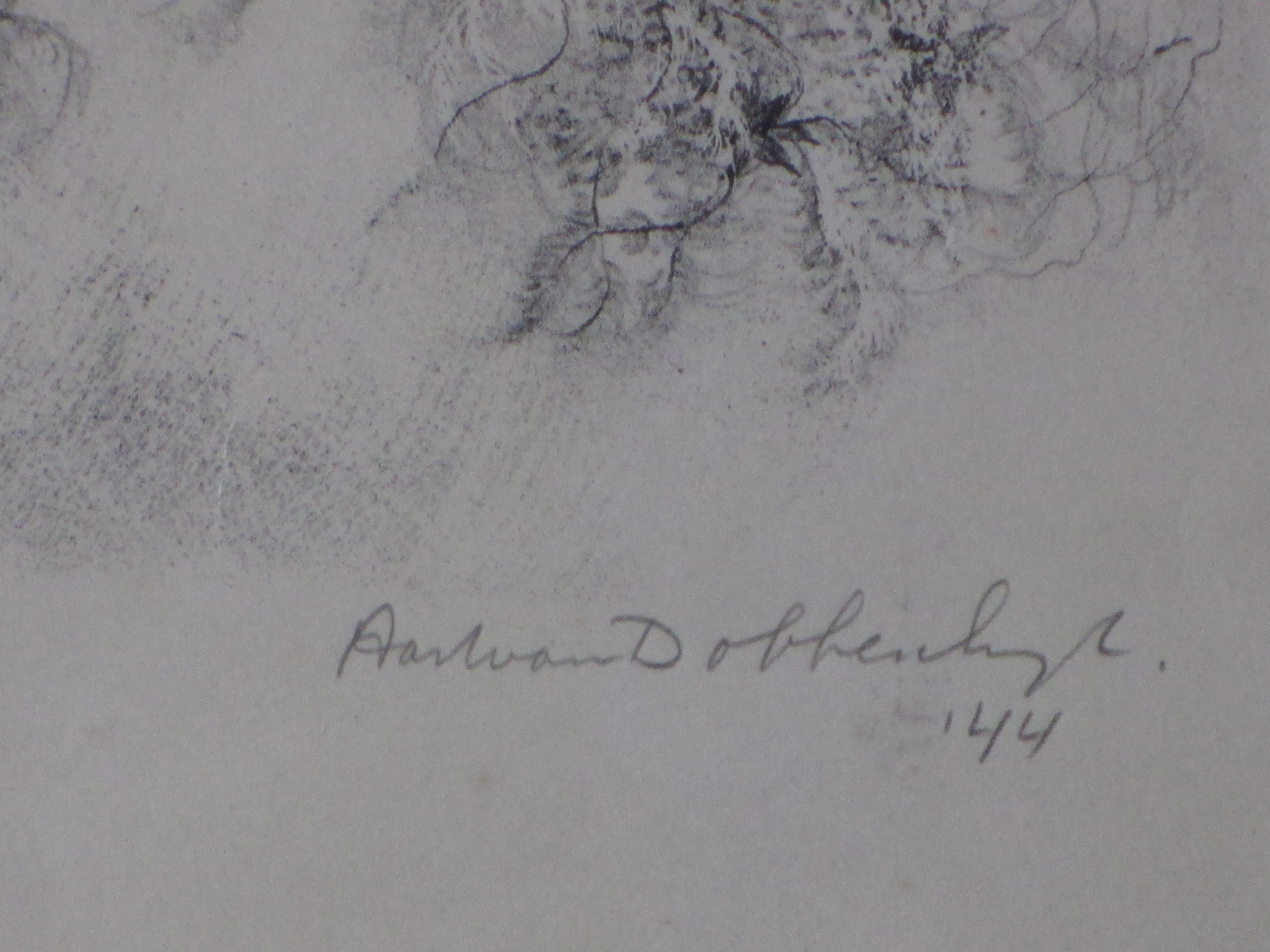 Aart van Dobbenburgh - Distels in landschap - Litho kopen? Bied vanaf 1!