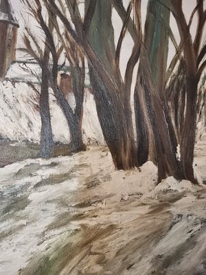 Niet of onleesbaar gesigneerd - Winters dorpszicht kopen? Bied vanaf 1!