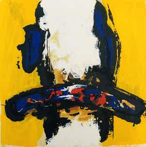 Hans Vanhorck - zonder titel -geel- verkocht voor € 45!