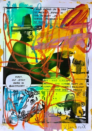 Peter Klashorst - Lot 2 werken - Gemengde techniek - Handgesigneerd !!! kopen? Bied vanaf 145!