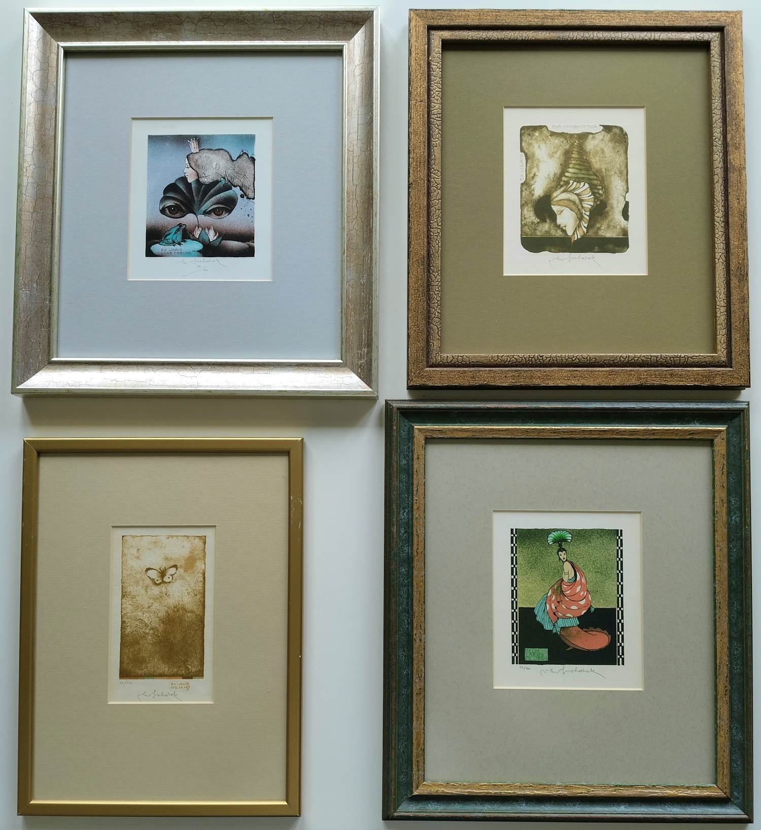 Vladimir Suchanek - lot van 4 stuks ingelijste gesigneerde litho’s kopen? Bied vanaf 79!