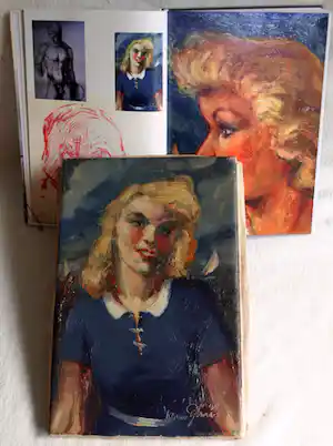 Klaas Pijlman - Olieverf op doek , “Portret vriendin” – 1942 vendu pour 50€ !