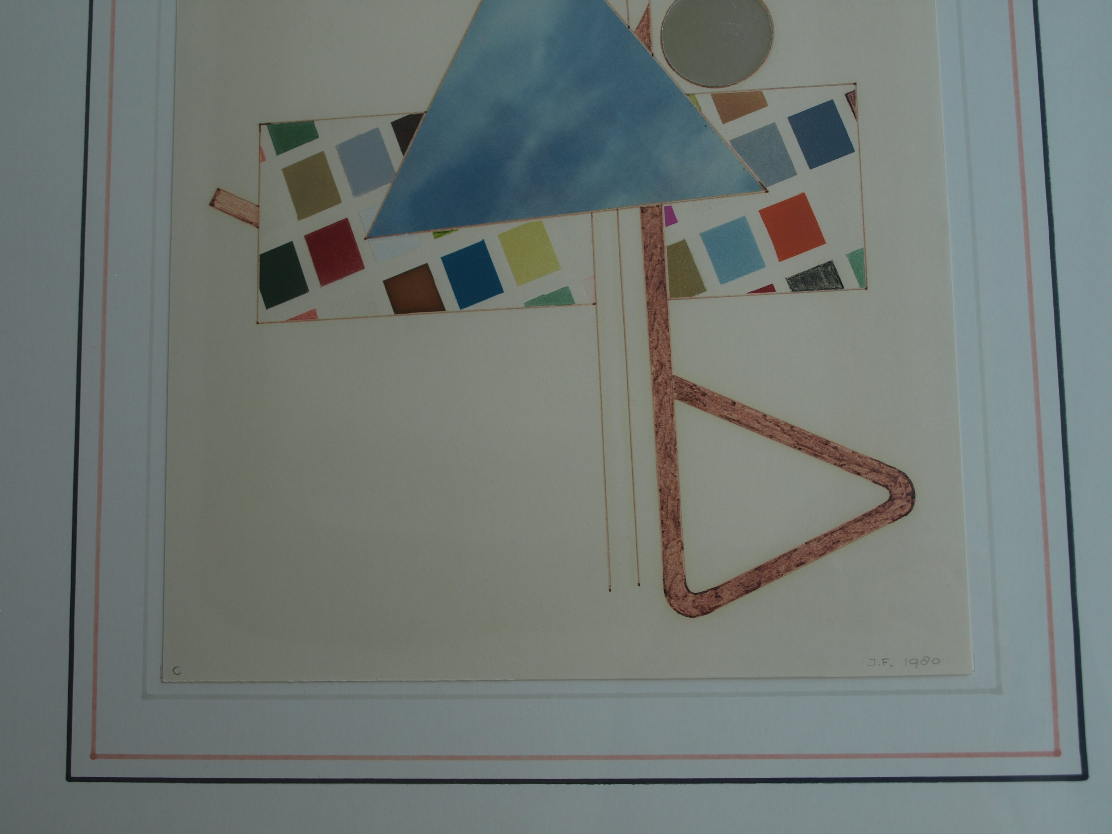 Niet of onleesbaar gesigneerd - Tekening , C – gesigneerd & ingelijst – 1980  kopen? Bied vanaf 1!