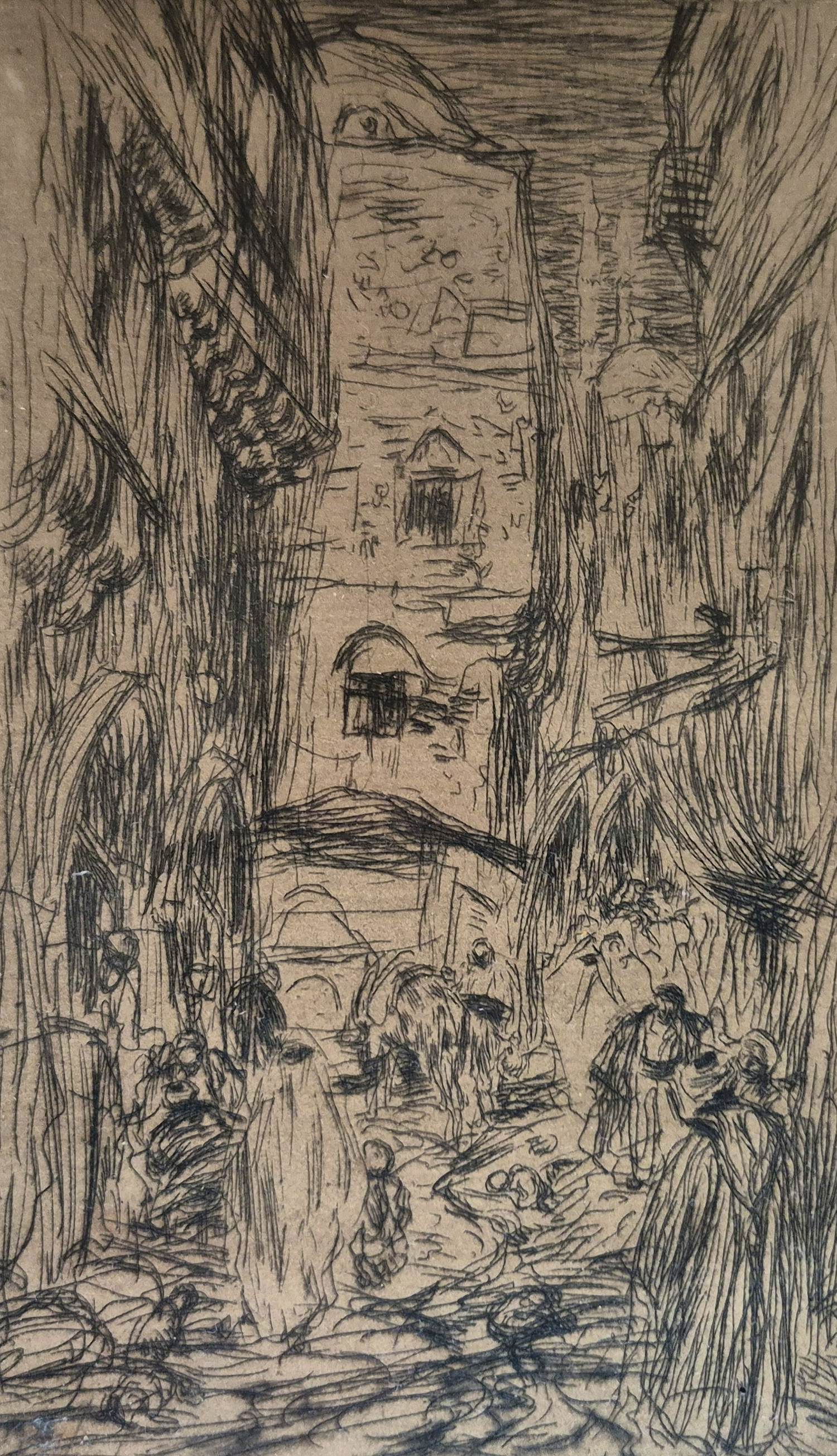 Marius Bauer - ets - Huizen in Stanboel nr. 76 - gesigneerd kopen? Bied vanaf 125!