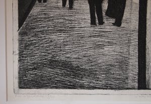 Joost Minnigh - Ets eigen druk "Wachten op de Metro" - 1986 kopen? Bied vanaf 85!